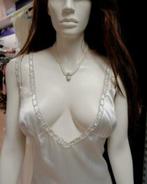 Bruidsjurk ivoor slank +lage rug met steentjes BKEUS L 37218, Trouwjurk, ., Wit, Ophalen of Verzenden