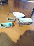 Mid Century cactus potten, bloempot 4 stuks, Gebruikt, Binnen, Ophalen of Verzenden, Aardewerk
