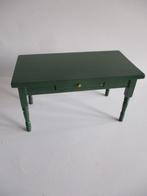 poppenhuis keukentafel groen hout, Ophalen of Verzenden, Gebruikt, Decoratie