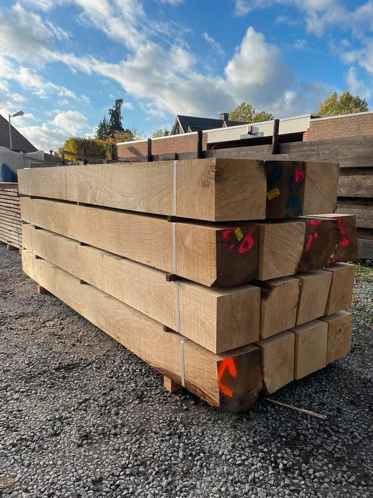 Eiken balken 20x20 250 cm lang, Tuin en Terras, Palen, Balken en Planken, Zo goed als nieuw, Balken, 250 cm of meer, Ophalen