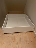 Bedlades Ikea Vardo Wit met Wieltjes, Ophalen, Gebruikt, 75 cm of meer, Minder dan 100 cm