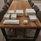 Groot vierkant servies set, Ophalen, Zo goed als nieuw, Effen, Porselein