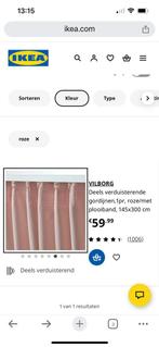 Vilborg Ikea gordijnen oud roze, Huis en Inrichting, Stoffering | Gordijnen en Lamellen, Gebruikt, 200 cm of meer, Ophalen of Verzenden