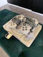 Playstation 1 met 2 controllers + kabels, Ophalen of Verzenden, Zo goed als nieuw, Met 2 controllers