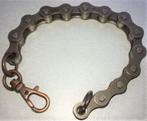 Stoere NIEUW KMC Originele fietsketting Armband Lang 22 cm., Verzenden, Nieuw, Zilver, Overige materialen