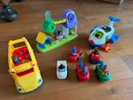 Fisher Price Little People bus, vliegtuig, auto’s, speeltuin, Ophalen of Verzenden, Gebruikt, Auto of Voertuig, Met geluid