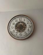 Gave klok met spiegel en radertjes, Huis en Inrichting, Woonaccessoires | Klokken, Ophalen, Wandklok