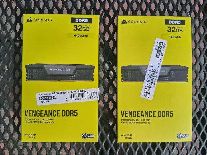 Corsair vengeance DDR5 2x 32G ram geheugen, Computers en Software, RAM geheugen, Nieuw, Desktop, 64 GB, DDR5, Ophalen of Verzenden