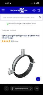 Ophangbeugel spirobuis Ø 125mm - 4 stuks, Ophalen of Verzenden, Nieuw, Ventilator