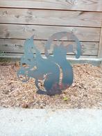 Eekhoorn in cortenstaal, Ophalen of Verzenden, Nieuw, Metaal, Dierenbeeld