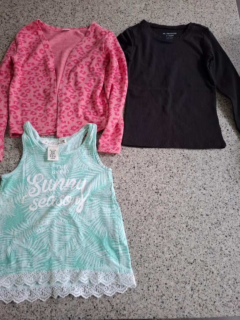 VESTJE, SHIRT EN TOPJE, MAAT 98/104, Kinderen en Baby's, Ophalen of Verzenden, Gebruikt, Meisje, Shirt of Longsleeve