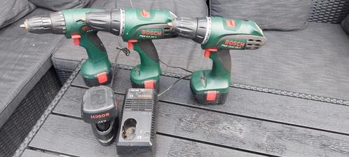 Bosch Accuboormachines - 3 stuks, Doe-het-zelf en Verbouw, Gereedschap | Boormachines, Gebruikt, Boor- en Schroefmachine, Variabele snelheid