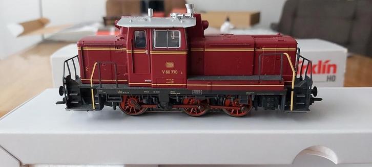 Marklin 37861 Diesel rangeer locomotief V60 mfx full sound, Hobby en Vrije tijd, Modeltreinen | H0, Zo goed als nieuw, Locomotief