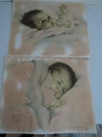 Twee ouderwetse baby prenten van Bessie Peage, Ophalen of Verzenden, 1960 tot 1980, Gebruikt, Prent