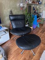 Vintage design lounge chair plus ottoman Tom Stepp Deens, Huis en Inrichting, Ophalen, 75 tot 100 cm, Knoll cassina desede vitra leolux artifort eames gelderland