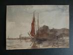 36PR24: Vissersschip, Minder dan 50 cm, Ophalen of Verzenden, Zo goed als nieuw, Schilderij