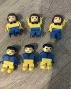 6 Uniblocks Duplo poppetjes blauw met geel, Kinderen en Baby's, Speelgoed | Duplo en Lego, Duplo, Gebruikt, Ophalen of Verzenden