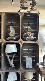 Tafellamp drijfhout, drijfhouten lamp, Huis en Inrichting, Lampen | Tafellampen, Ophalen of Verzenden, Zo goed als nieuw, Minder dan 50 cm