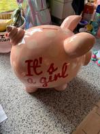 Grote spaarvarken meisje, Verzamelen, Spaarpotten, Ophalen of Verzenden, Zo goed als nieuw, Kunststof, Dier