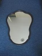 Spiegel oud model, houten lijst, zwart, 52x70 cm, Ophalen, Minder dan 50 cm, Gebruikt, Minder dan 100 cm