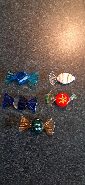 Glazen Snoepjes - Set van 5 beschikbaar voor biedingen