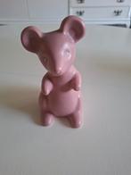 Schattig roze muizenbeeldje, Ophalen of Verzenden, Zo goed als nieuw, Overige materialen, Dierenbeeld