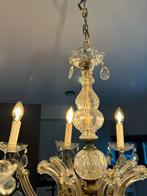 Oude glazen kroonluchter - 8 armen, Ophalen, Gebruikt, Glas