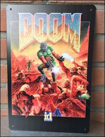 DOOM Retro PC Metalen Wandbord mancave gameroom beschikbaar voor biedingen