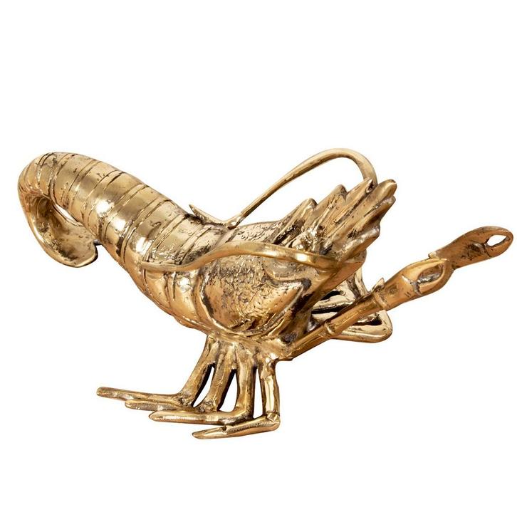 langoustine kreeft messing beeld, Verzamelen, Beelden en Beeldjes, Nieuw, Dier, Ophalen of Verzenden