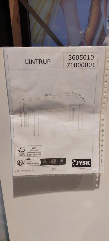 Lintrup tafel (wd30) beschikbaar voor biedingen
