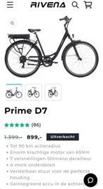 Rivena Prime D7 Elektrische Fiets, Fietsen en Brommers, Elektrische fietsen, Overige merken, Ophalen of Verzenden, Zo goed als nieuw