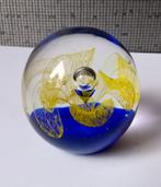 presse papier met bubbels men bloemen effect geel, Ophalen of Verzenden