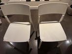 2 Ikea stoelen wit kunststof, Huis en Inrichting, Stoelen, Ophalen, Kunststof, Gebruikt, Twee