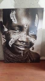 Groot hard kunststof foto schilderij Afrikaanse vrouw/man, Huis en Inrichting, Woonaccessoires | Schilderijen, Tekeningen en Foto's