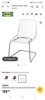 Ikea Tobias Stoel - Transparant/Verchroomd, Huis en Inrichting, Stoelen, Ophalen, Overige kleuren, Zo goed als nieuw, Metaal