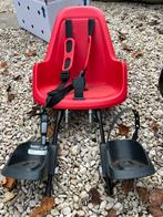 Rode Bobike mini ONE Fietsstoel Voorzitje, Ophalen of Verzenden, Bobike, Gebruikt, Voetsteuntjes