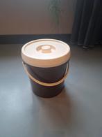 Vintage huishoudelijke emmer met deksel, Huis en Inrichting, Emmers, Ophalen of Verzenden, Zo goed als nieuw, Kunststof, Met deksel