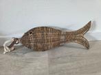 Riviera Maison Rustic Rattan vis – rotan wanddecoratie, Ophalen of Verzenden, Zo goed als nieuw, Beeldje of Figuurtje