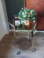 Vintage barcart hollywood regency stijl, Ophalen, Minder dan 55 cm, Gebruikt, Rechthoekig