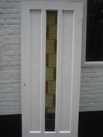 Antieke (kast-) deur, 72,5x200,5cm, glas+loodpaneel, jaren30, Ophalen, Gebruikt