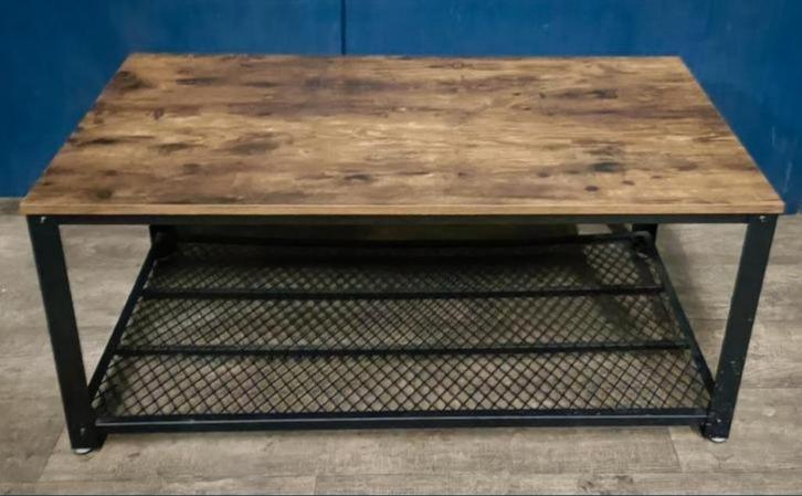 Lulu industriele salontafel met metalen frame, Huis en Inrichting, Tafels | Salontafels, Minder dan 50 cm, 50 tot 100 cm, 100 tot 150 cm