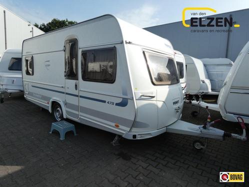 Fendt Saphir 470 TF Mover en voortent, Caravans en Kamperen, Caravans, Bedrijf, tot en met 4, 1000 - 1250 kg, Rondzit, Fendt, Frans bed