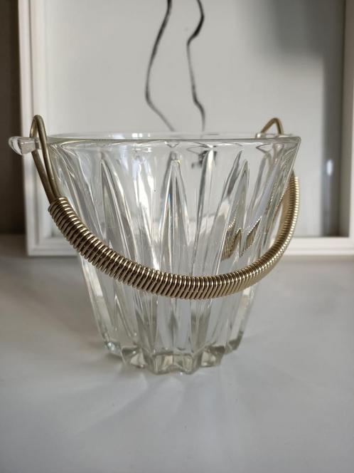 Vintage ijsemmer met goudkleurig hengsel | Dubonnet, Antiek en Kunst, Antiek | Glas en Kristal, Ophalen of Verzenden