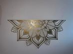 Gouden metalen mandala wanddecoratie - 153x77cm, Ophalen of Verzenden, Zo goed als nieuw