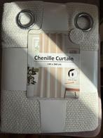 Chenille Gordijnen 140x260 cm - Nieuw 3 stuks, Huis en Inrichting, Ophalen, 100 tot 150 cm, 200 cm of meer, Wit