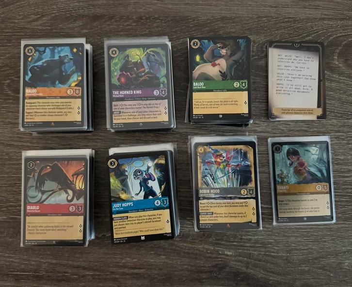 Mooie bulk Lorcana “Whispers in the Well” ruim 600 kaarten., Hobby en Vrije tijd, Verzamelkaartspellen | Overige, Zo goed als nieuw