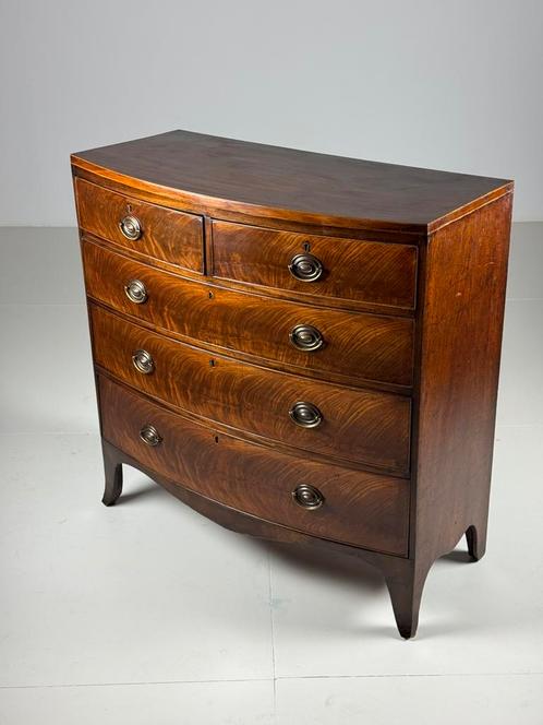 Ladekast Commode mahonie antiek 19e eeuw, Huis en Inrichting, Kasten | Ladekasten, Gebruikt, Minder dan 100 cm, 25 tot 50 cm, Ophalen