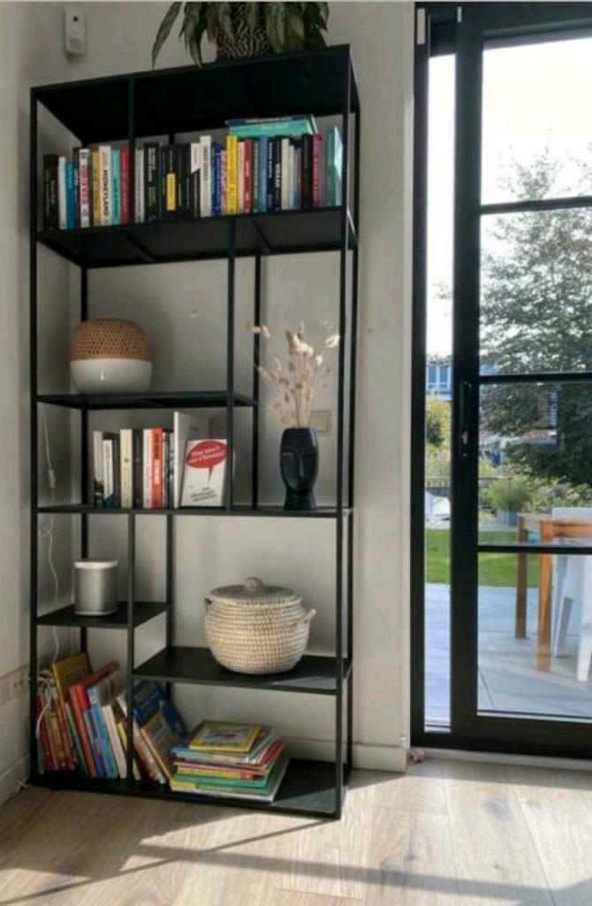 Metalen vakkenkast van Karwei, Huis en Inrichting, Kasten | Boekenkasten, Zo goed als nieuw, 50 tot 100 cm, 150 tot 200 cm, 25 tot 50 cm