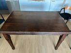 Mooie uitschuifbare houten eettafel, Ophalen, Gebruikt, 100 tot 150 cm, Vintage