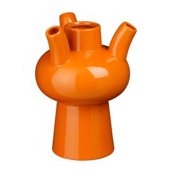 Oranje Tulpenvaas met Meerdere Openingen beschikbaar voor biedingen